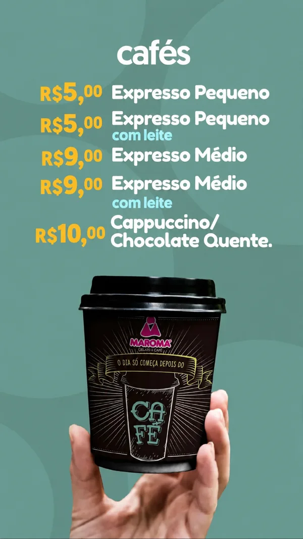 Cardápio Maroma, página 13 de 13 — Cafés