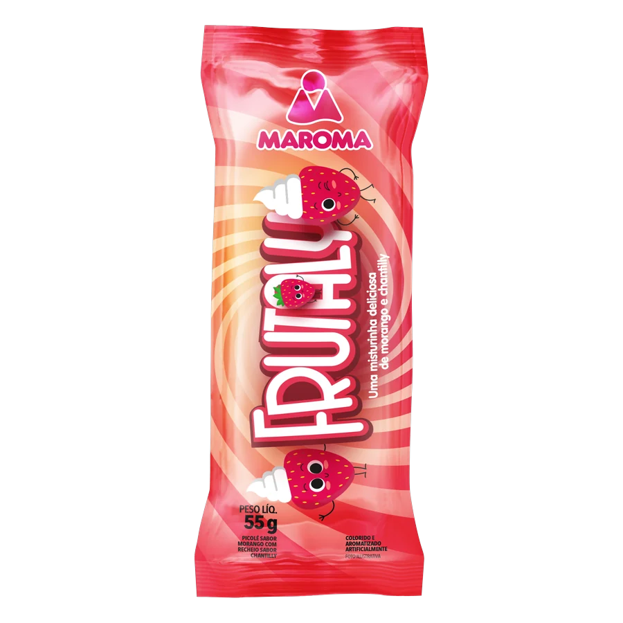 Picolé Frutaly — Morango com Chantilly — foto 3