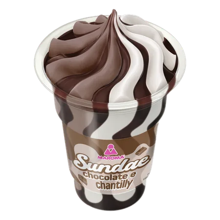 Sundae Chocolate e Chantilly — Maroma